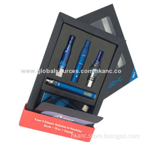 Glass Globe Vaporizer for Dry Herb and Wax, AGO C 3 in 1 E Cigarette Starter Kit
